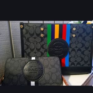 Coach Dempsey In Signature Jacquard with coach patch. The Purse Only.